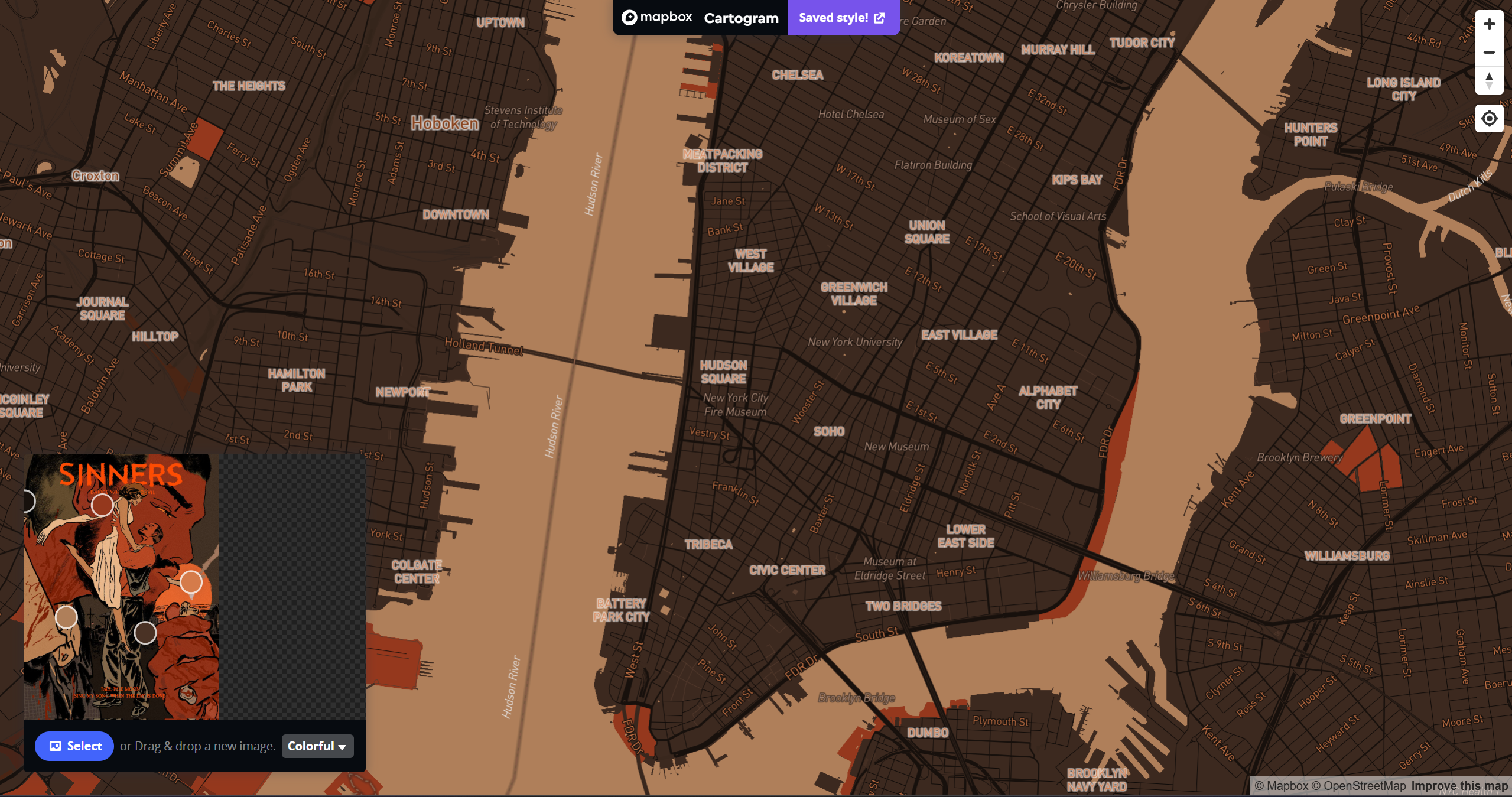 Exploration using mapbox's cartogram tool